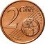 Greece 2 Euro Cent Corvette Sailing Ship 2012 KM# 182 2 EURO CENT coin reverse