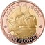 UK 2 Pounds 400th Anniversary of the Sailing of Mayflower - Gold 2020 Proof 1620 2020 MAYFLOWER coin reverse