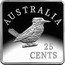Australia 25 Cents (4th Portrait - Kookaburra 1920 Pattern) AUSTRALIA 25 CENTS coin reverse