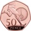 UK 50 Pence Roger Bannister (Piedfort) 2019 Proof 50 PENCE coin reverse