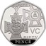 UK 50 Pence Victoria Cross (Piedfort) 2019 Proof KM# P53 29 JAN 1856 CHA VC FOR VALOUR FIFTY PENCE coin reverse