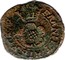 UK Farthing (Charles I Rose Farthing mule of types 3 and 4) KM# 176 FRAN ET HIB REX coin reverse