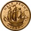 UK Half Penny Edward VIII Pattern 1937 KM# Pn123 HALF PENNY HP - 1937 - coin reverse