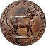 UK Halfpenny Middlesex - Pidcock's Two-headed cow ND EXETER CHANGE STR AND LONDON coin obverse