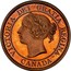 Canada One Cent Victoria Trial Strike 1858 KM# TS2 VICTORIA DEI GRATIA REGINA CANADA coin obverse