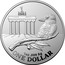 Australia One Dollar Berlin Show Brandenburg Gate - World Money Fair 2020 1 OZ .999 AG ONE DOLLAR coin reverse