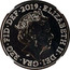 UK Ten Pence Royal Arms Shield Puzzle 2019 KM# 1335 ELIZABETH II DEI GRA REG FID DEF 2019 J. C coin obverse