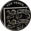 UK Ten Pence Royal Arms Shield Puzzle 2019 KM# 1335 TEN PENCE MD coin reverse