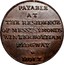 UK 1/2 Penny Middlesex - Newgate 1795  PAYABLE AT THE RESIDENCE OF MESSRS SYMONDS WINTERBOTHAM RIDGWAY & HOLT coin reverse