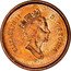 Canada 1 Cent Elizabeth II 3rd portrait (Magnetic) 2003 P KM# 289b ELIZABETH II D G REGINA P coin obverse