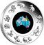 Australia 1 Dollar Great Southern Land - Opal 2020 P Proof 2020 1 OZ 9999 SILVER coin reverse