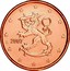 Finland 1 Euro Cent (The Heraldic Lion of the Coat of Arms of Finland) KM# 98 2007 FI coin obverse