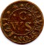 UK 1 Farthing Collumpton - W. Challs 1651  CVLLVMSTON 1651 C W S coin reverse
