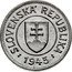 Slovakia 1 Ks Aluminium Trial Strike 1945  SLOVENSKÁ REPUBLIKA 1945 coin obverse