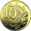 Australia 10 Cents Lyrebird Piedfort 2010 Proof 10 SD coin reverse