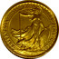 UK 10 Pounds Standing Britannia 2014 Unc BRITANNIA 2014 1/10 OZ 999.9 FINE GOLD coin reverse