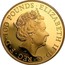 UK 100 Pounds Britannia facing left 2015 KM# 1358 ELIZABETH II D G REG F D 100 POUNDS coin obverse