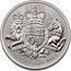 UK 100 Pounds Royal Arms of Great Britain 2020 2020 1 OZ PLATINUM 999.5 coin reverse