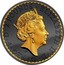 UK 2 Pounds (Gold Black Empire Britannia) ELIZABETH II D G REG F D 2 POUNDS coin obverse