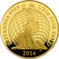 UK 25 Pounds Britannia 2014 BRITANNIA 999.9 1/2 OZ FINE GOLD 2014 coin reverse