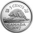Canada 5 Cents (Beaver) 5 CENTS CANADA 2017 K G coin reverse
