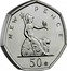 UK 50 Pence 50 Years of the 50p Annivercary coin 2019 Brilliant Uncirculated (BU) NEW PENCE 50 coin reverse
