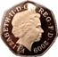 UK 50 Pence Britannia 2009 Proof ELIZABETH II D G REG F D 2009 IRB coin obverse