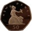 UK 50 Pence Britannia 2009 Proof NEW PENCE 50 coin reverse