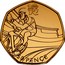 UK 50 Pence London 2012 Olympics - Cycling. Piedfort 2012 50 PENCE coin reverse