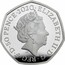 UK 50 Pence Megalosaurus 2020 Proof ELIZABETH II D G REG F D 50 PENCE coin obverse