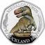UK 50 Pence Megalosaurus colored 2020 MEGALOSAURUS BUCKLAND 1824 coin reverse