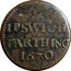 UK Farthing Ipswich Town 1670  AN IPSWICH FARTHING 1670 coin obverse