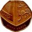 UK Fifty Pence Royal Arms Shield Puzzle 6/6 2015 KM# 1337b FIFTY PENCE coin reverse