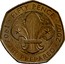 UK Fifty Pence Scouting Movement. Piedfort 2009 FIFTY PENCE 1907 2007 BE PREPARED coin reverse