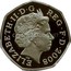 UK Fifty Pence (Shield of the Royal Arms puzzle) KM# P97 ELIZABETH II D G REG F D coin obverse