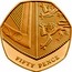 UK Fifty Pence (Shield of the Royal Arms puzzle) KM# P97 FIFTY PENCE coin reverse