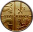 UK Five Pence 10-coin Diamond Jubilee 2012 Proof FIVE PENCE coin reverse