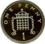 UK One Penny Crowned Portculllis 2008 KM# 986d ONE PENNY 1 coin reverse