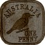 Australia One Penny George V (Kookaburra Pattern - Type 8) 1920 Pattern KM# Pn15 AUSTRALIA ONE PENNY coin reverse
