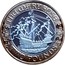 UK Two Pounds 500th Anniversary of the Launch of the Mary Rose Piedfort 2011 Proof KM# P87 THE MARY ROSE JB TWO POUNDS coin reverse