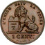 Belgium 1 Centime 1859 KM# 1.3 Decimal Coinage L'UNION FAIT LA FORCE CONSTITUTION BELGE 1831 1 CENT. BRAEMT F. coin reverse