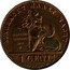 Belgium 1 Centime 1907 KM# 34.1 Decimal Coinage EENDRACHT MAAKT MACHT 1 CENTM. BELGISCHE GRONDWET 1831 BRAEMT F. coin reverse