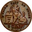Belgium 1 Centime 1914 KM# 76 Decimal Coinage L'UNION FAIT LA FORCE CONSTITUTION BELGE 1831 1 CENTE . BRAEMT F. coin reverse
