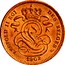 Belgium 1 Centime KM# 33.2 Decimal Coinage LEOPOLD II ROI DES BELGES 1902 coin obverse