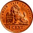 Belgium 1 Centime KM# 33.2 Decimal Coinage L'UNION FAIT LA FORCE CONSTITUTION BELGE 1831 1 CENTE BRAEMT F. coin reverse