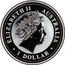 Australia 1 Dollar Kookaburra. Privy Mark October 2000 KM# 416.11 ELIZABETH II AUSTRALIA 1 DOLLAR IRB coin obverse