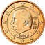 Belgium 1 Euro Cent (Albert II - 2nd type - 1st portrait) KM# 295 A II BE 2009 coin obverse