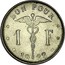 Belgium 1 Franc 1922 KM# 89 Decimal Coinage BON POUR 1 F 19 22 coin reverse