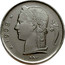 Belgium 1 Franc Baudouin I Circulation Coin 1952 KM# 143.1 1956 RAU coin obverse