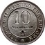 Belgium 10 Centimes 1898 KM# 43 Decimal Coinage LEOPOLD II KONING DER BELGEM 10 CENTIMES coin reverse